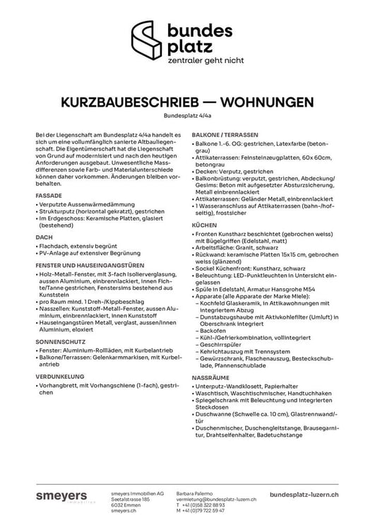 Exklusive 3.5 Zimmer Wohnung mit Aussicht am Bundesplatz Luzern 12