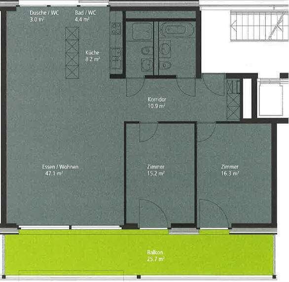 Moderne 2.5 Zimmer-Wohnung in unmittelbarer Nähe zum Bahnhof Oerlikon 7