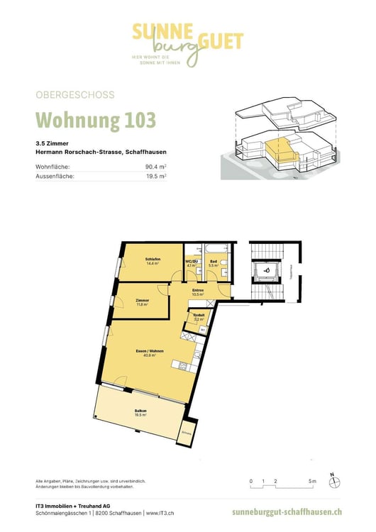 1.5-Zimmer-Neubauwohnung im Breitequartier