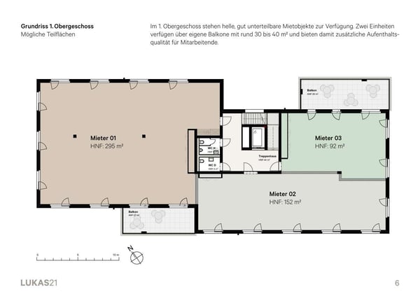 Geschäftsflächen 92m2 bis 518m2 - machen Sie Ihre Unternehmensidentität sichtbar. 6