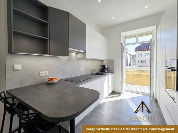 2 + 3.5 pièces ou 5.5 pièces avec grand balcon ? A vous de choisir ! 4