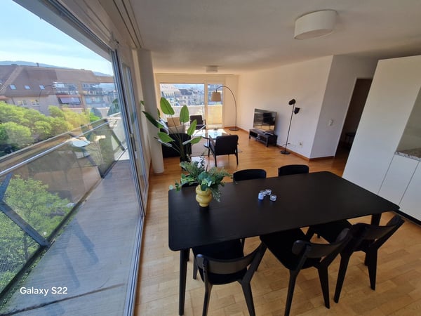 Befristet bis 31.12.28 Moderne 1.5-Zimmer-Wohnung mit Stadtblick in Zürich Industriequartier 1