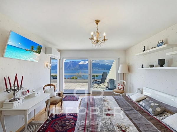 Rare duplex en attique avec vue panoramique sur le Léman et les Alpes 8