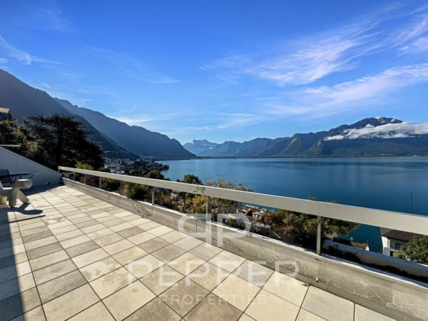 Rare duplex en attique avec vue panoramique sur le Léman et les Alpes 7