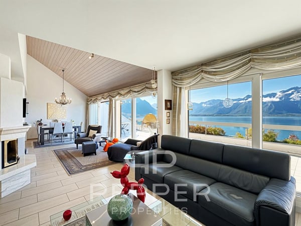 Rare duplex en attique avec vue panoramique sur le Léman et les Alpes 6