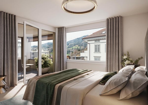 Moderne 1.5-Zimmer-Neubau-Wohnung mit grossem Gartensitzplatz in Sattel 4