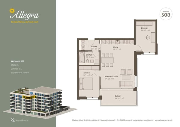 Erstbezug: zentrale und komfortable 3.5-Zimmer-Wohnung 8