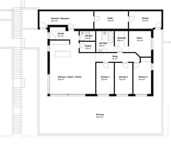 Exklusive 5.5-Zimmer-Terrassenwohnung mit Bergblick in Sattel 11