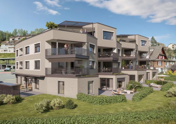 Erstbezug: Neue komfortable 2.5 Zi-Gartenwohnung zentral und schön gelegen