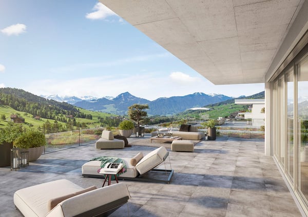 Exklusive 5.5-Zimmer-Terrassenwohnung mit Bergblick in Sattel 9