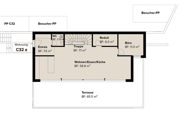 Exklusive 5.5 Zi-Maisonettewohnung in Zweifamilienhaus ( auch als Zweifamilienhaus erwerbbar ) 8