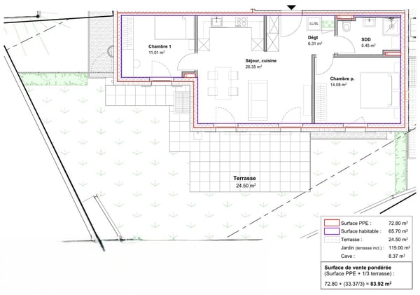 Appartement MINERGIE de 3.5 pièces au rez-de-chaussée (lot 2) / en cou 9