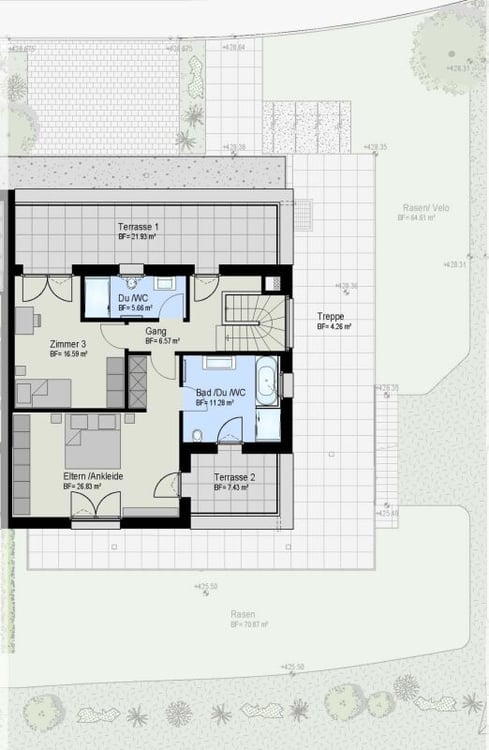 Modernes Eigenheim mit Panorama-Weitsicht ins Grüne und die umliegende Berglandschaft. 5