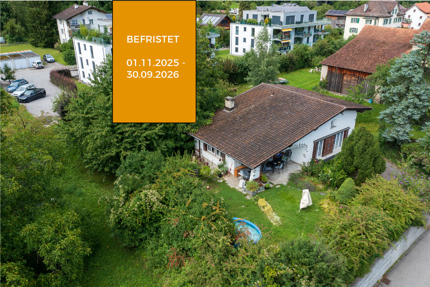 Bild Befristetes Mietverhältnis für Einfamilienhaus vom 01.11.23-30.09.26