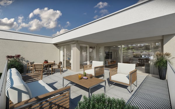 Unsere letzte 2.5-Zimmer-Attikawohnung, im Neubauprojekt Bachgarten 11