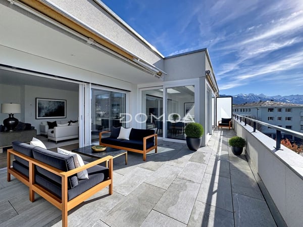 Attique contemporain 4,5 pièces, de 162 m2 avec vue panoramique sur le Moléson et jardin d'hiver 2