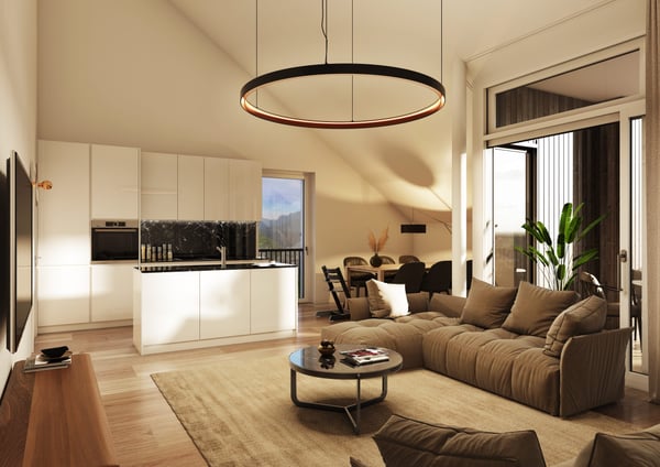 3.5 ZIMMER. AUSSERGEWÖHNLICHE RAUMHÖHE. LOGGIA ZUR ABENDSONNE. AB CHF 450'450.-