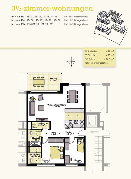 MODERNE 5.5 Zimmer-Wohnung mit GROSSZÜGIGEM Balkon zu vermieten 12
