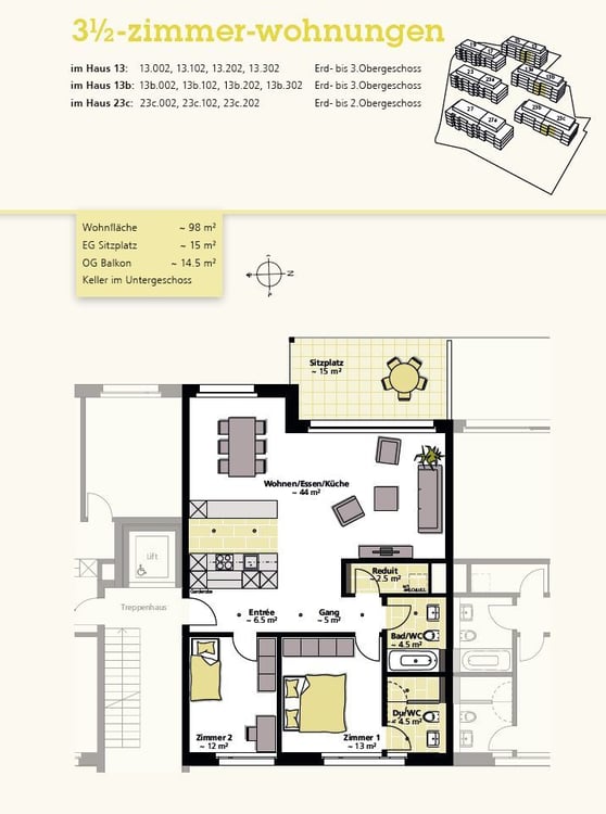MODERNE 5.5 Zimmer-Wohnung mit GROSSZÜGIGEM Balkon zu vermieten 10