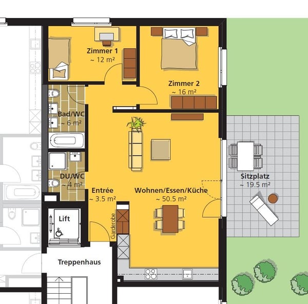 HELLE 3.5 Zimmer-Wohnungen mit GROSSZÜGIGEM Balkon zu vermieten 11
