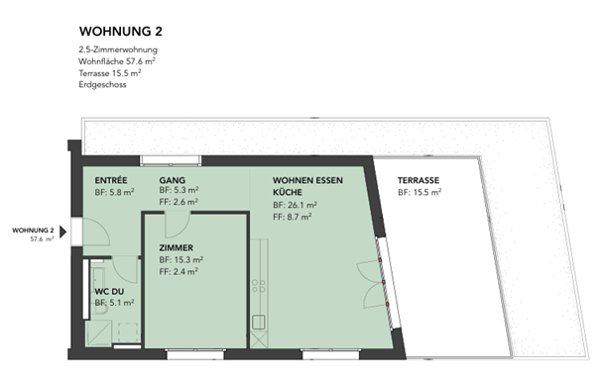 Moderne 1.5-Zimmer-Wohnung mit Balkon in Niedergoesgen 5
