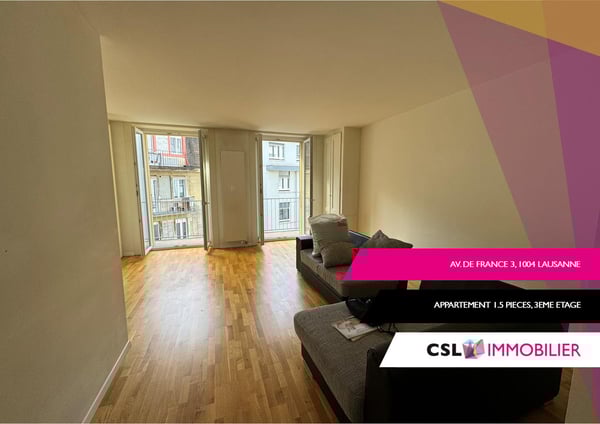Appartement de 2 pièce en plein centre de Lausanne 1