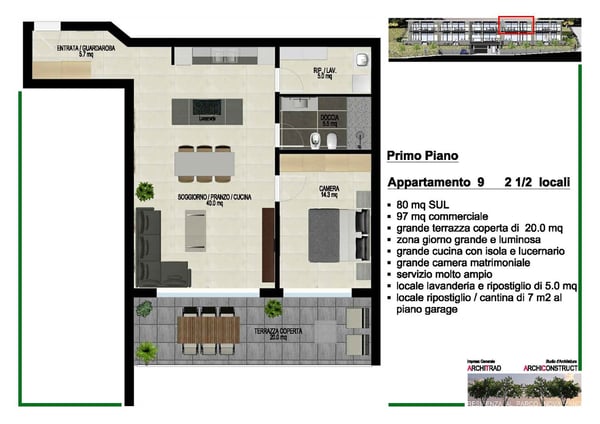 Modernes und großes 2.5-Zimmer-Apartment mit Panoramablick in Novazzano 7