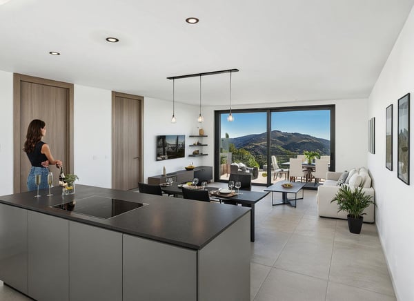 Modernes und großes 2.5-Zimmer-Apartment mit Panoramablick in Novazzano 2