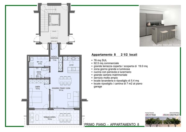 Grande appartamento 1.5 locali con vista panoramica a Novazzano 10
