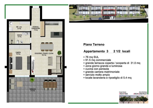 Große 2.5-Zimmer-Wohnung mit 19m2 Terrasse und Panoramablick 9