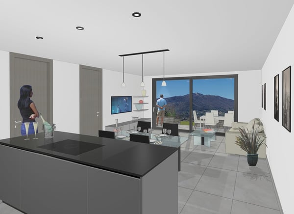 Grande appartamento 1.5 locali con giardino privato di 110m2 5