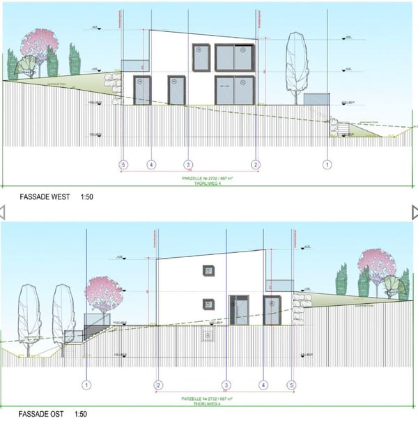 4 parcelles viabilisées avec projet validé à Pieterlen 6