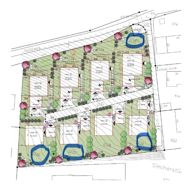 4 parcelles viabilisées avec projet validé à Pieterlen 4