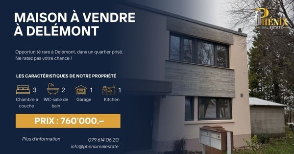 Villa moderne de 1.5 pièces avec garage et terrasses à Delémont 1