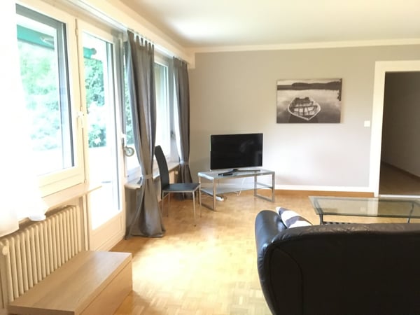 Bright 1-Room Garden Apartment with Balcony and Beautiful View into the Green – Zürich Witikon 2