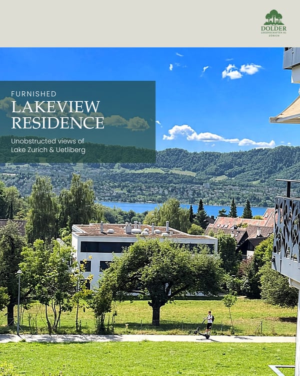 Möblierte 2.5-Zimmer-Wohnung mit Aussicht auf Zürichsee im Kreis 7