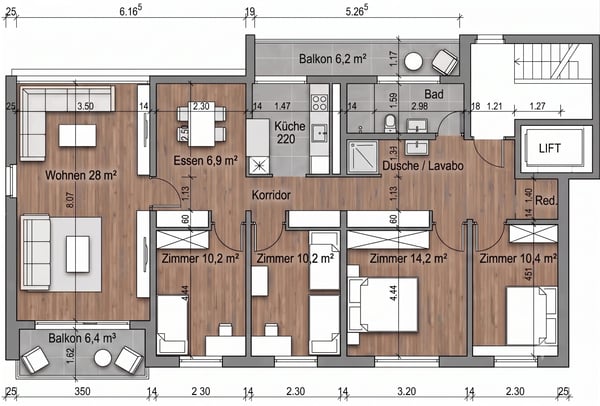5.5-Zi-Wohnung mit 2 Balkonen, zentral in Bern-Bümpliz 10