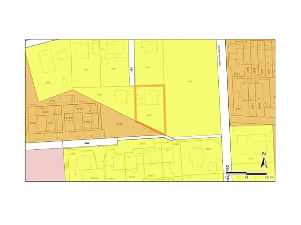 Bauland 1'148 m², voll erschlossen, zentrale Lage in Flamatt 9