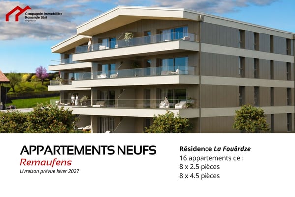 Appartements neufs 4.5 pièces à Remaufens (Veveyse) - PPE La Fouârdze 1