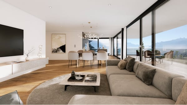 Luxuriöse 4.5-Zimmer Wohnung im Erdgeschoss mit 139 m² Wohnfläche und 60 m² Terrasse 4