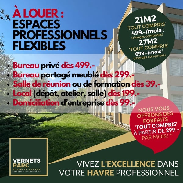 Magnifiques locaux tout inclus dès 499.- 4