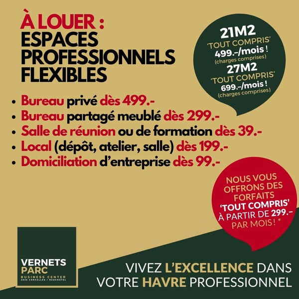 Magnifiques locaux tout inclus dès 499.- 3