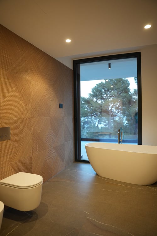 Villa contemporanea con piscina a sfioro e vista mare sulla Riviera ligure 25