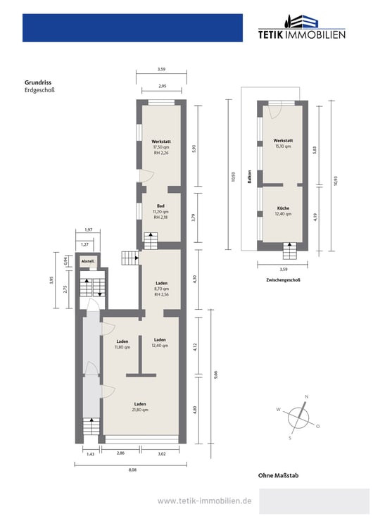 Wohn- und Geschäftshaus, Umnutzung zum Wohnraum möglich. 7