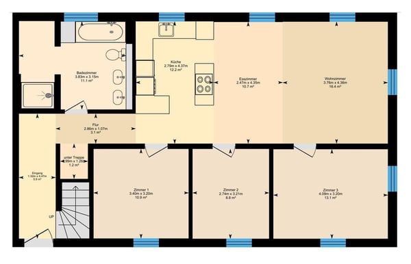 Wohnhaus mit 2 modernen Wohnungen  und viel Platz für Ihre Tiere 14