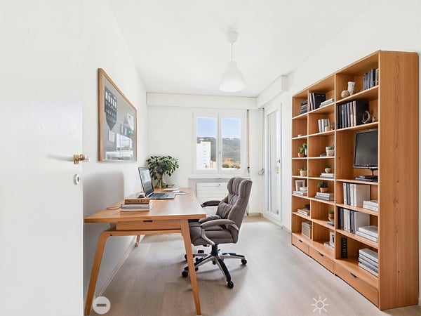 Appartement 2 pièces rénové avec vue panoramique à Biel 3