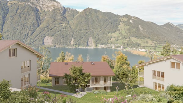 Neubau-Gartenwohnung mit Berg- und Teilseesicht in Seelisberg 3