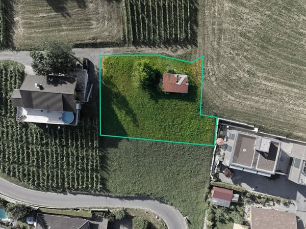 Baulandparzelle am Südhang mit Weitsicht über das Rheintal 3
