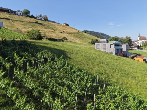 Baulandparzelle am Südhang mit Weitsicht über das Rheintal 4