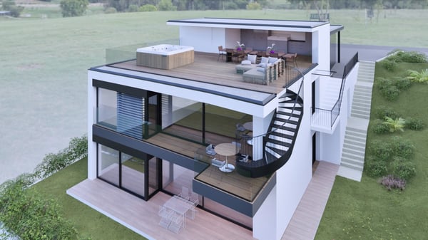 Moderne 5.5-Zimmer-Dachgeschosswohnung mit Panoramaterrasse in Villa Luganese 2